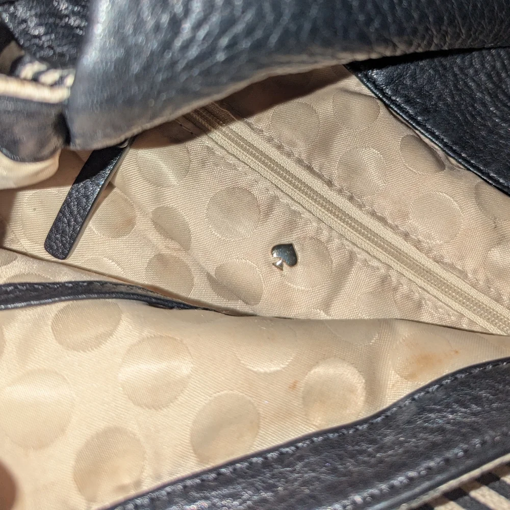 Kate Spade Cobble Hill New York Black and Tan  Shoulder Bag with Nautical Flair